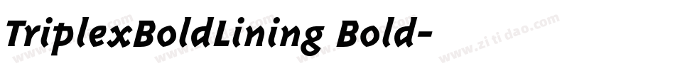 TriplexBoldLining Bold字体转换